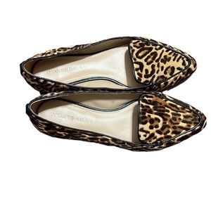Leopard print flats Antonio Melani Pearl Bovine Hair Upper Leather 6 1/2